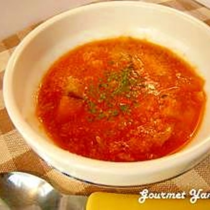水を使わない”トマトとツナのスープ”